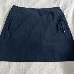 Athleta Navy Performance Skort with Zip Pockets